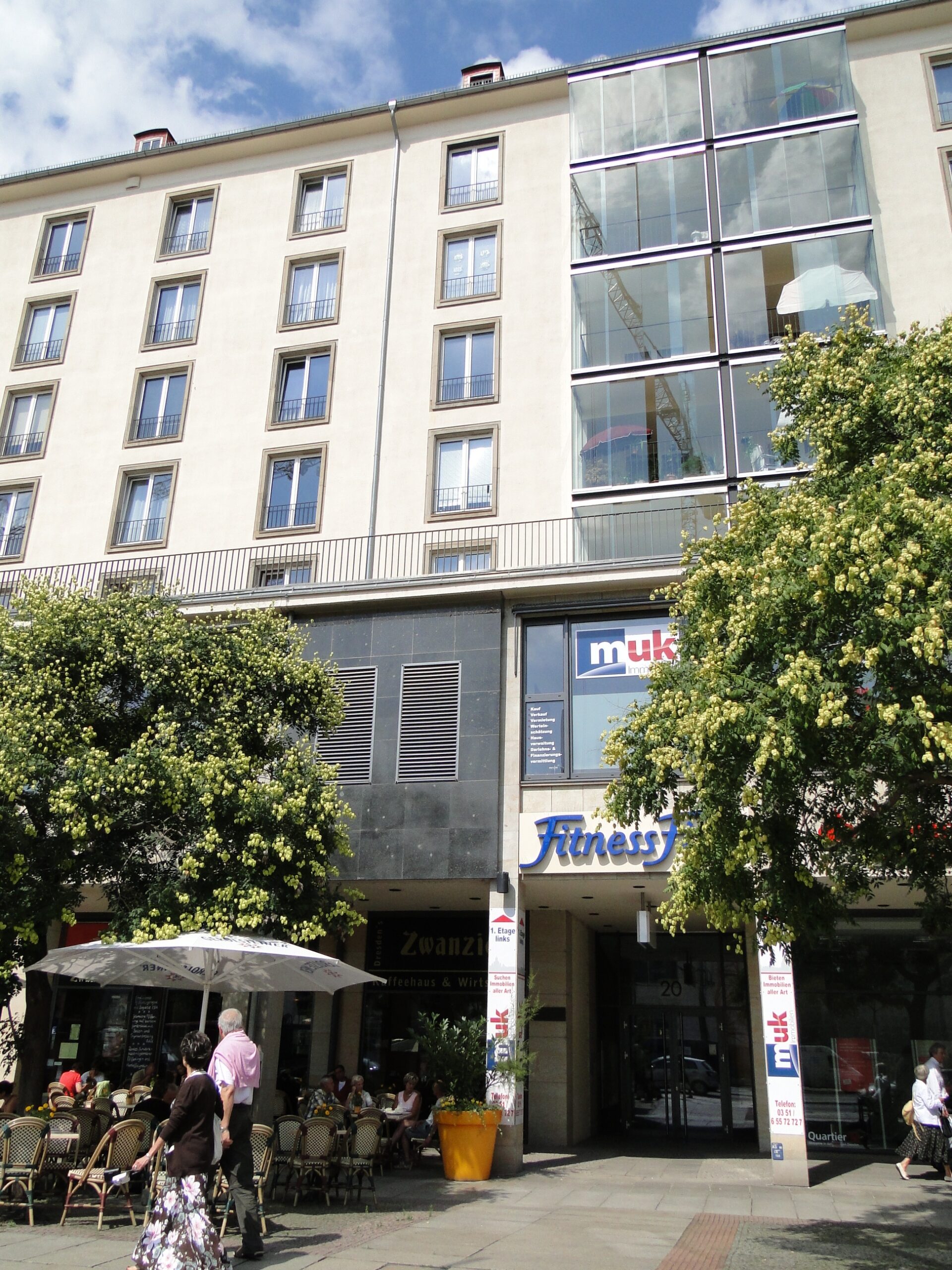 Das Haus Wilsdruffer Straße 20 in Dresden heute.