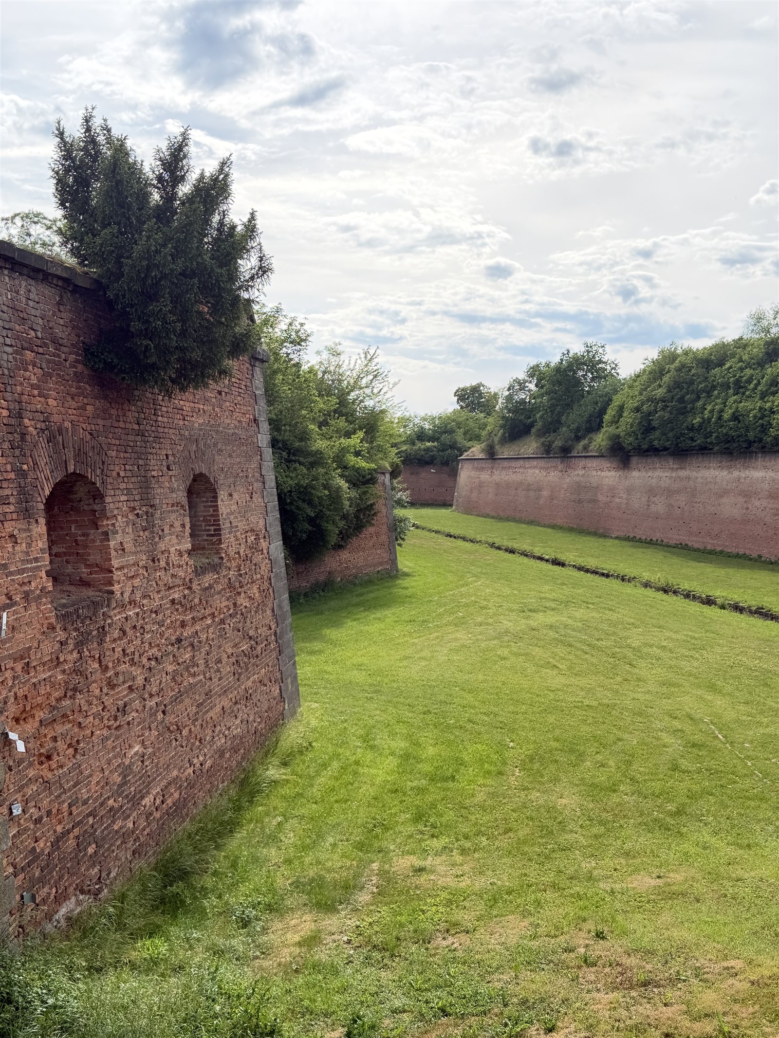 Ziegelmauerwerk der Festung