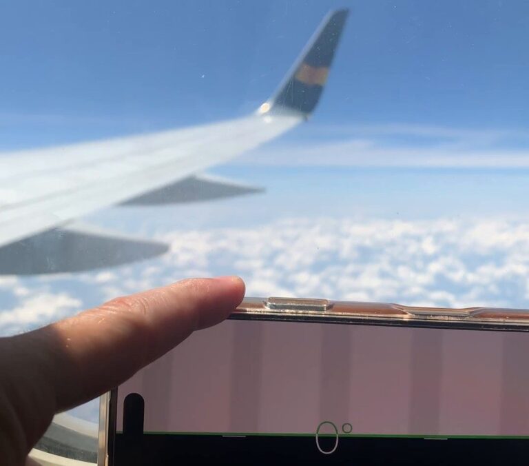 Wasserwaage im Flugzeug: Wo bleiben die 20 Grad?