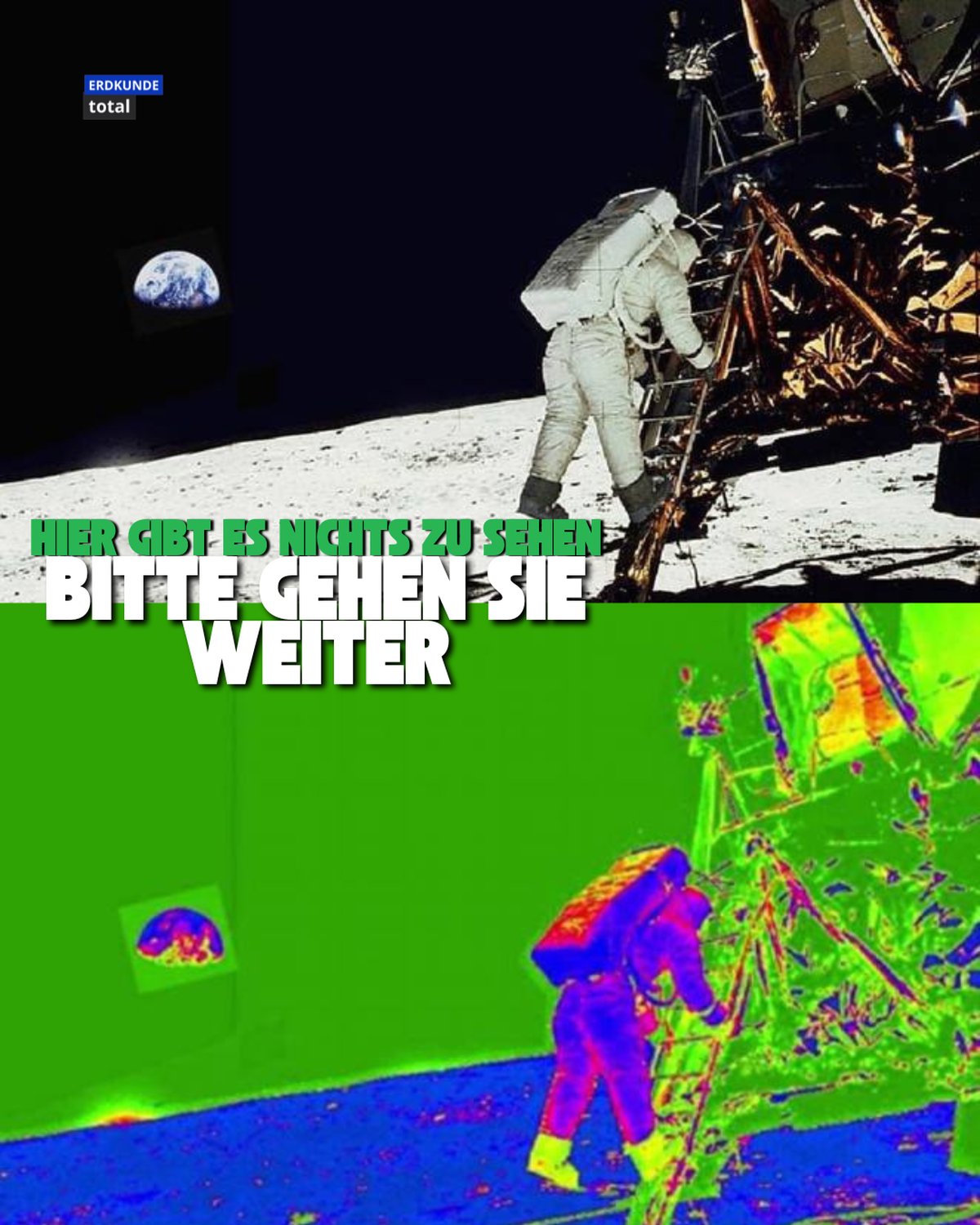 ERDKUNDE Meme · Mond green