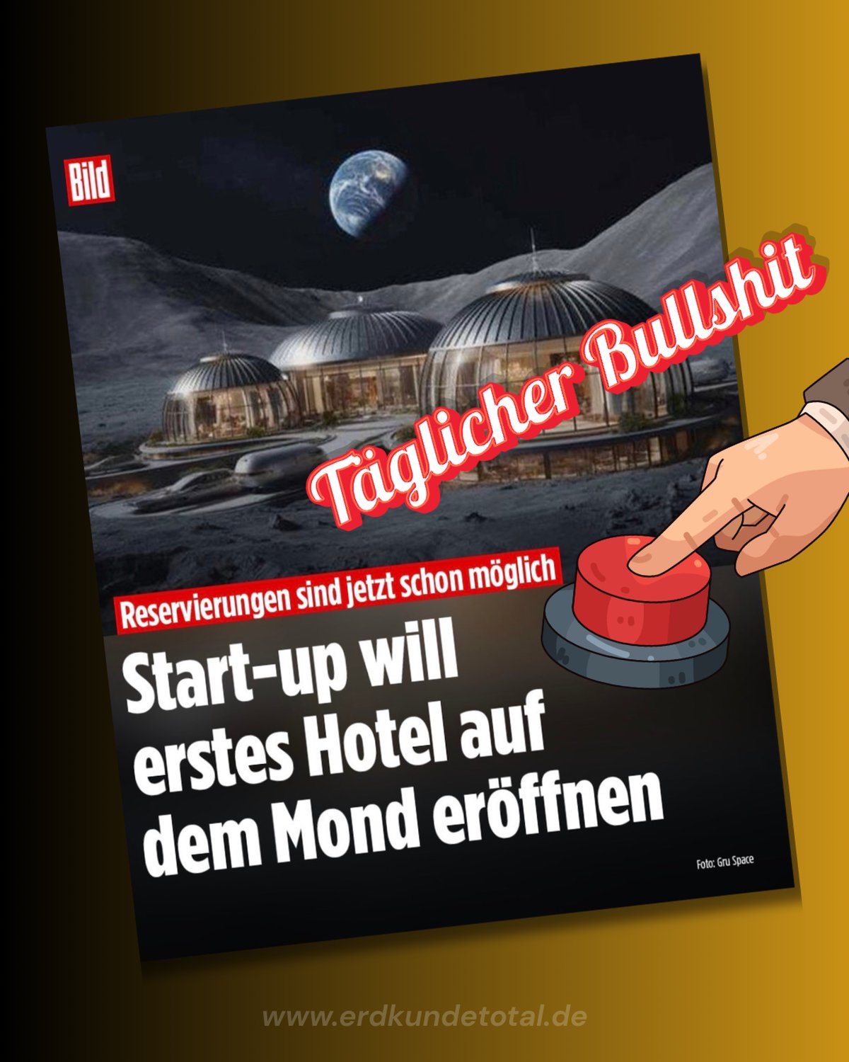 ERDKUNDE Meme · Mond Bullshit Hotel