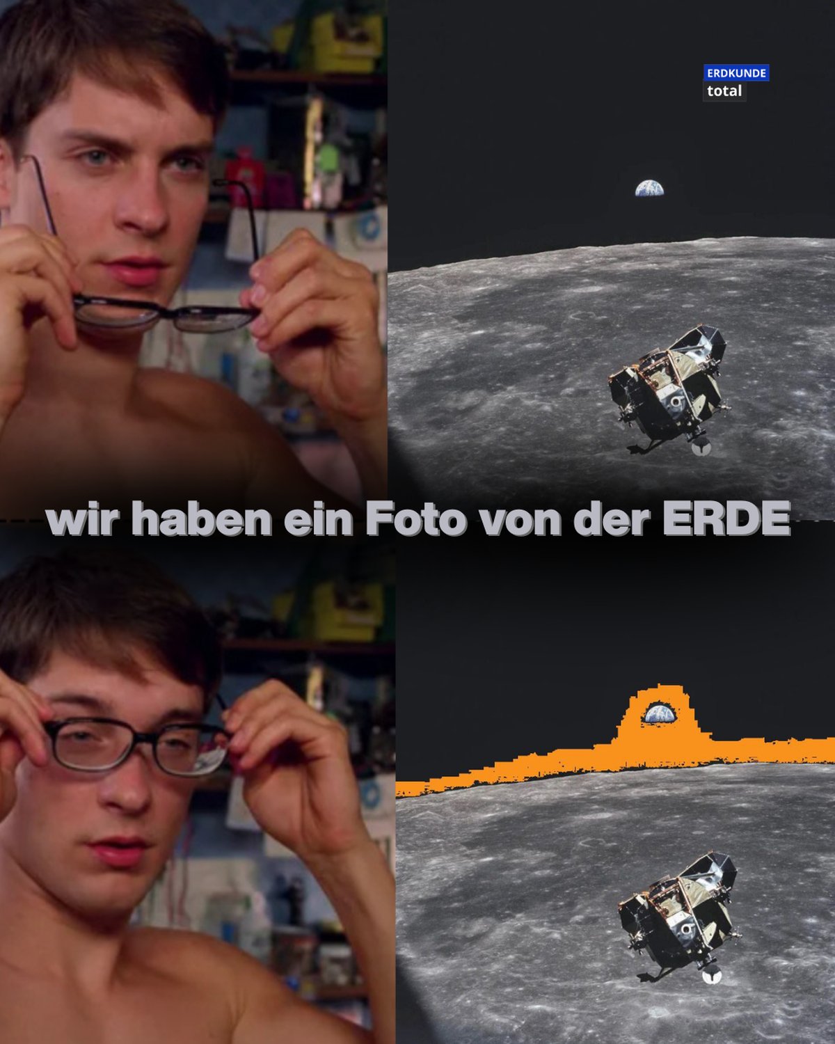 ERDKUNDE Meme · Mondfoto Photoshop