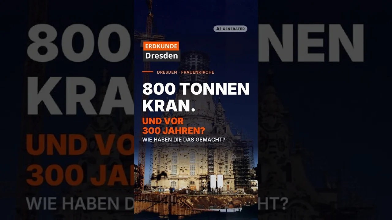 Vorschaubild: Frauenkirche Dresden: 800 Tonnen Kran und vor 300 Jahren ein Tretrad?